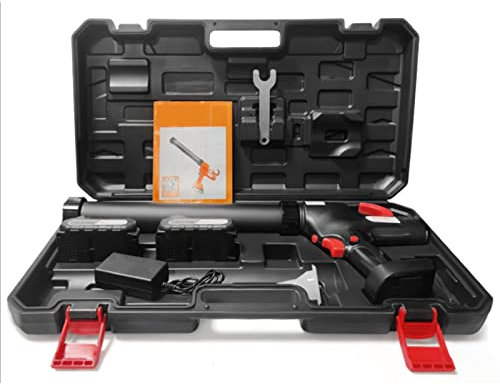 20V Electric Caulking Gun with 2 Batteries & Charger, Professional Cordless Caulk Gun, Sausage Caulk Gun, Adjustable Thrust Ratio, Drip-Free Silicone Gun for Caulking, Filling, Sealing