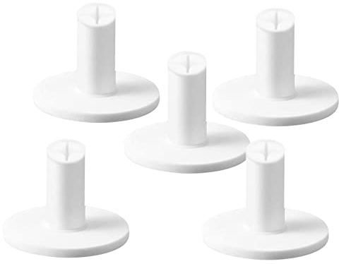 FINGER TEN Golf-Gummi-Tee-Driving Range, 5er-Pack, alle 5,1 cm für Innen- und Außenbereich, Übungsmatte, T-Adapter, weißes Tee-Halter-Set für Schlagmatten (Milky 5 Pack All 2.0)