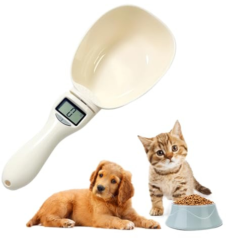 Pelle à cuillère pour chien - Avec affichage LCD - Cuillère de mesure pour grammes - Balance numérique - Gobelet doseur avec balance - Scoop numérique pour une mesure précise