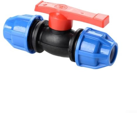 Feegow Valvola di isolamento, valvola di arresto per rubinetto da 20 mm/25 mm/32 mm, valvola a sfera in polietilene per tubo dell'acqua, raccordo terminale a compressione, valvola di arresto