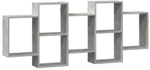 vidaXL Wandregal Betongrau 159x18x65 cm Holzwerkstoff