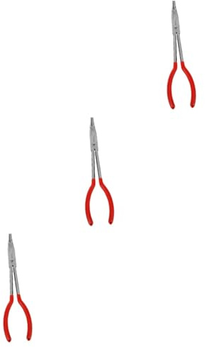SEWOART 3pcs Crucible Clamp Pliers Craft Pliers Set Pincers Long Crucible Tong Metal Smelting Tool Tongs