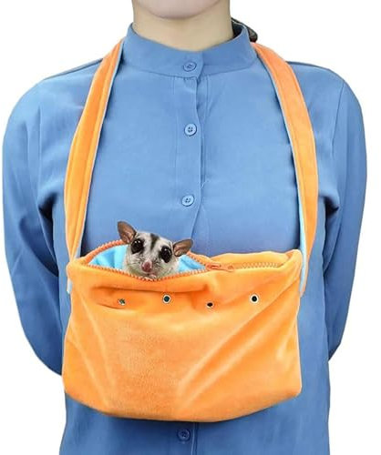 LearnLyrics Sugar Glider Beutel Tragbare Kleintier-Zuckergleitertasche Outdoor-Reise-Tierträger für Segelflugzeuge, Frettchen, Igel, Hamster, kleine Haustiere, Heimtierbedarf