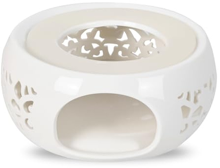 Teapot Warmer, Tea Ceremony Accessory, Ceramic Tea Warmer for Glass Teapot and Other Heatproof Dish Warming