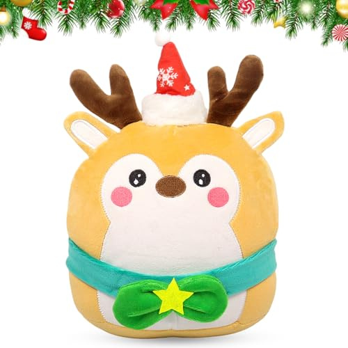 Pellinch Elch Kuscheltier, 26cm Kuscheltier Weihnachten, Rentier Kuscheltiers, Christmas Pillow, Elch Plüschtier, WeihnachtsKuscheltier, Rentier Plüschtier, ElchPlüsch Kissen, ElchPlüsch Weihnachten