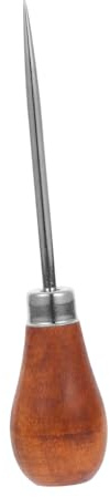 WOONEKY Punteruolo per Cucito con in Legno Resistente Strumento Leggero e Portatile per Rilegatura Fai da Te Versatile per Lavoro su Metallo e Tessuti Adatto Principianti e Artigianale