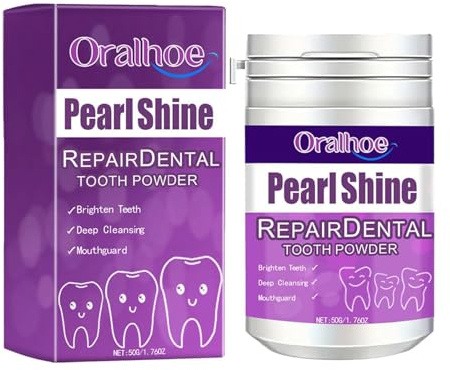 Polvere Sbiancante per Denti, Sbiancamento dei Denti Con rimozione Delle Macchie Profonde, Sbiancamento dei Denti a Lunga Durata, Delicato per Denti Sensibili, Immediatamente un Sorriso, 50g