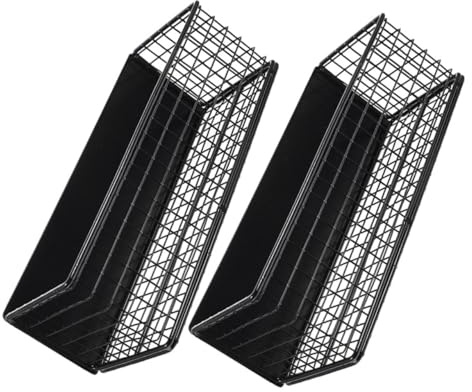 Lurrose 2 pezzi Scaffali Magnetici da Cucina Grandi Neri Organizer Salvaspazio per Frigorifero Lavatrice e Microonde Resistente con Forte Capacità di Carico e Design Antiscivolo senza