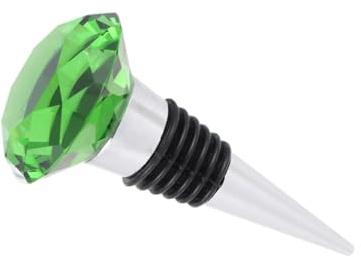 Sewroro Bouchon de Vin en Cristal Vert 40Mm Joint en Silicone Scelleuse de Bouchons pour Bouteille de Vin Rouge Réutilisable pour Fêtes et Conservation