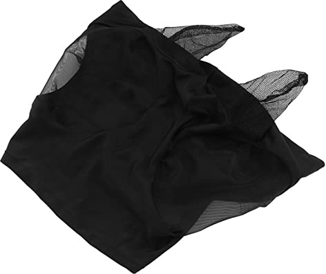 ZAWELIYO Máscara contra Moscas de Malla para Caballos, Equipo Ecuestre Elástico Transpirable para Montar, Mascarilla Protectora para los Oídos con Anti para Caballos, Ponis, Tejido de Punto (Negra)