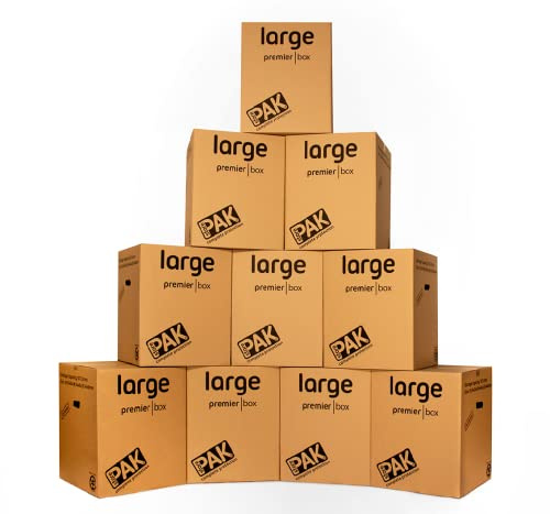 StorePAK Heavy Duty Large Double Walled Moving Boxes (10 Pack)