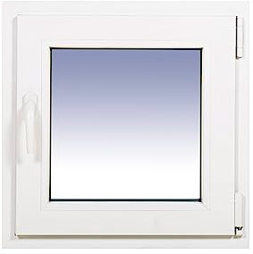 Fenêtre PVC Pratique Oscilobatiente Droite 600X600 1 feuille avec verre Carglass