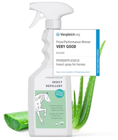 PFERDEPFLEGE24 Horse Fly Spray with DEET - Long-Lasting, Highly Concentrated Fly Repellent for Horses against Mosquitoes, Ticks, Midges & Horseflies - 500ml