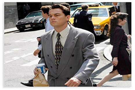 Filmposter The Wolf of Wall Street Leonardo DiCaprio still Leinwand Poster Wandkunst Dekor Bild Gemälde für Wohnzimmer Schlafzimmer Dekoration 40 x 60 cm ohne Rahmen style1