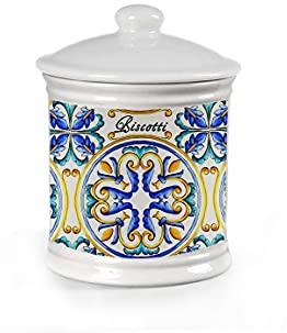 Tarro para galletas biscuits recipiente de cerámica 19 cm decoración terra d'amuri 817601