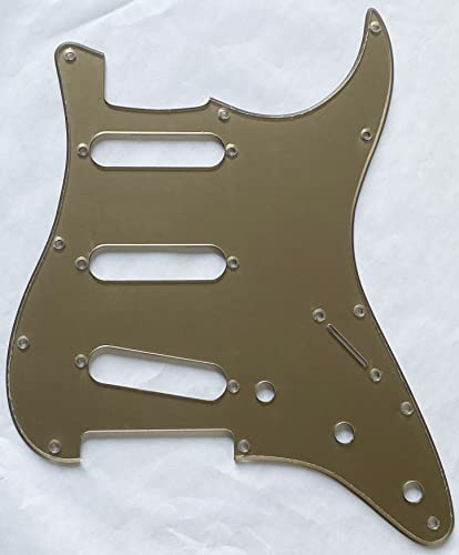 Gitarrenteile für Fender US Stratocaster Start SSS 11-Loch-Gitarren-Pickguard (1-lagiges Acryl, Gold)