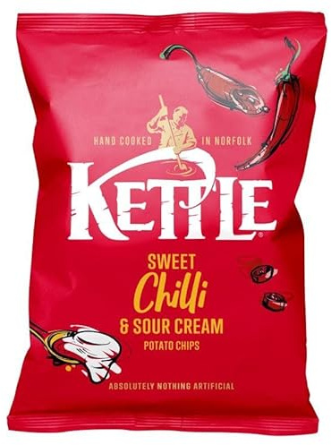 Kettle Potato Crisps 18x40g Full Box (Sweet Chilli & Sour Cream)