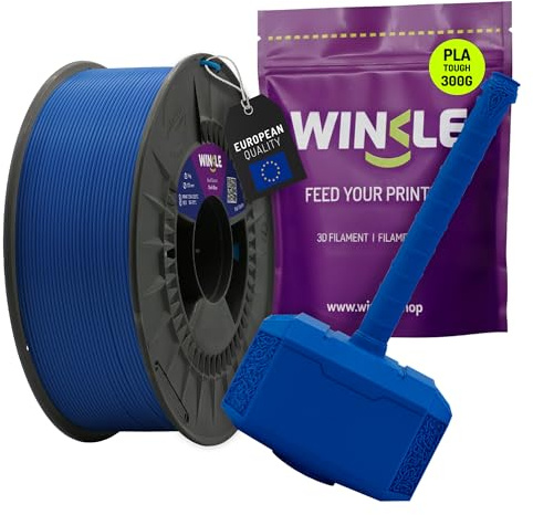 WINKLE PLA Tough Filament 1.75mm Dunkelblau 300g, 3D Drucker Filament | Filament Kompatibel mit FDM Druckern, 3D-Druckmaterialien, Maßgenauigkeit +/- 0.05mm, Bioabbaubar Hohe Zähigkeit und Härte
