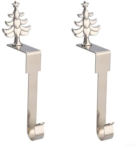 SPORTARC 2 x Kaminhaken, Kaminregal, Weihnachtsstrumpfhalter, Weihnachtsstrumpf-Haken, Weihnachtsbaum-Haken-Dekoration (Weihnachtsbaum)