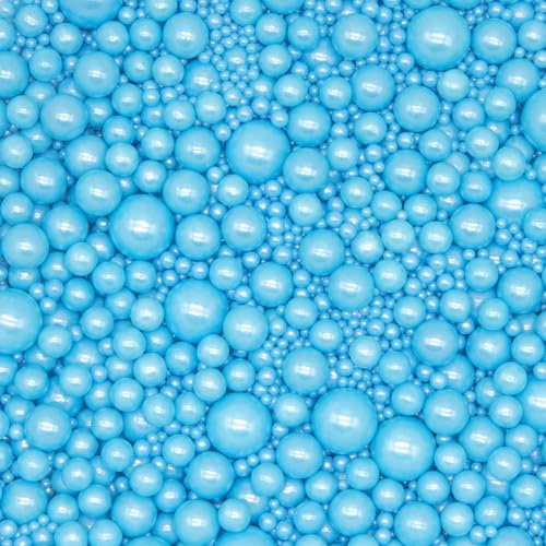 Essbare Süßigkeiten Kuchen Dekoration 120G Blau Perle 5-Größe Zucker Geburtstag Halloween Thanksgiving Weihnachtsfeier Team Abendessen Dessert Keks Zucker Streuen