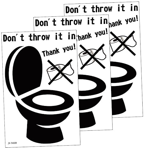 Zerodeko Sticker pour Toilettes en Pvc Pratique Odeur Irritante, Lot de 3 Autocollants Décoratifs pour Siège de Toilette Design Créatif, pour Salle de Bain