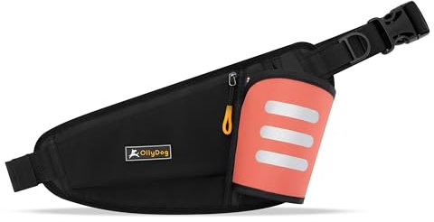 OllyDog Hydro-Slim Pack, Gürteltasche mit Hunde-Spaziergänge, Wandergürteltasche mit Wasserflaschenhalter für Männer und Frauen, Hüft-Bauchtasche mit verstellbarem Gurt für Outdoor-Workout, Reisen und