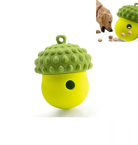 XBOGO Haustier-Welpen-Hundespielzeug, interaktiver Leckerbissen-Ball (orange) (GRÜN)