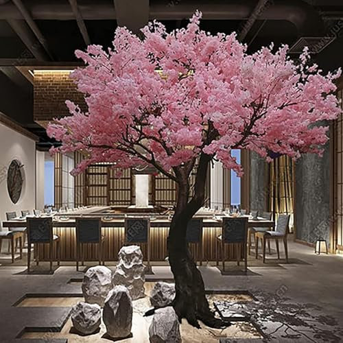 LSBHPPD Künstlicher Sakura-Baum – großer rosa Baum für Innen- und Außendekoration,Hochzeitsdekoration,Ausstellung in Restaurants und Einkaufszentren – realistische simulierte Pflanze,1.5X1.5M