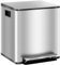 HOMCOM Pattumiera Differenziata 2 Scomparti 15L da Cucina a Pedale, Cestino Spazzatura con Coperchio a Chiusura Silenziosa in Acciaio Inox e PP, 41.8x36.7x44 cm, Argento