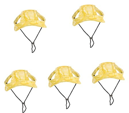 YARNOW 5st Haustier-baseballmütze Kleiner Hunde-eimerhut Fischerhüte Für Hunde Welpen-baseballmützen Haustierhüte Im Freien Baseballmützen Für Haustiere Tierkopf- Baumwolle Yellow