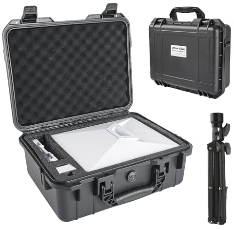 XTAR Starlink Mini Hard Case Set with Starlink Mini Tripod Stand,Waterproof Portable Carrying Case for Starlink Mi ni Dish and Accessories, Ideal for Travel and Camping