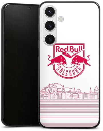 Silikon Hülle kompatibel mit Samsung Galaxy S24 + Case schwarz Handyhülle Eishockey Skyline EC Red Bull Salzburg