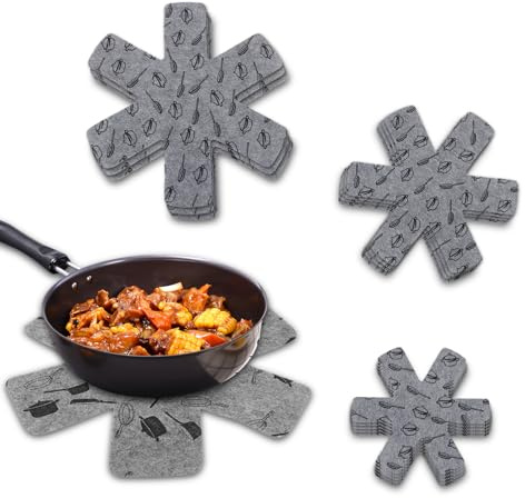 Yanghad Separador de Sartenes, 12 Piezas Protector Sartenes Separadores, Protector de Olla y Sartén, Almohadillas Separadoras de Ollas, Evitar Arañazos o Daños Al Apilar(38/35/26 cm)