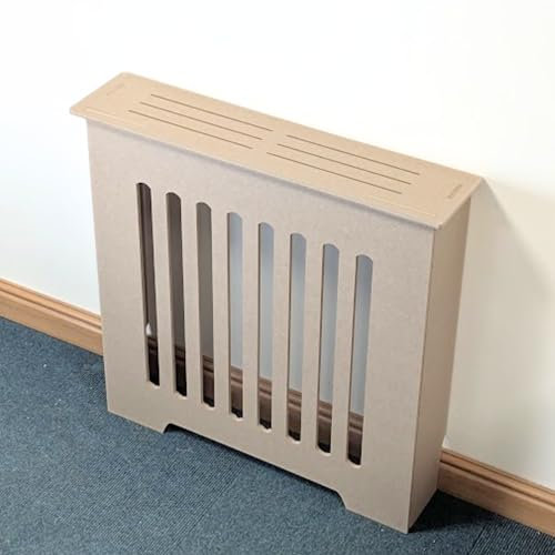 Screwless MDF Radiator Cover – Paintable Moisture-Resistant Wooden Radiator Grill Cover Heating Covers Freestanding Minimalist MDF Heater Cover (Medium)