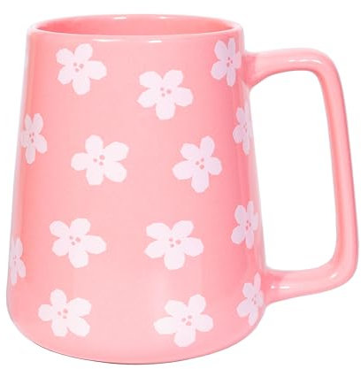 Cteahrow Grande tazza in ceramica per caffè, 700 ml, tazza per caffè al latte, tazza per tè, smalto liscio per cacao, cappuccino, latte, cereali, adatta alla lavastoviglie e al microonde (rosa)