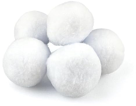Netuno 24 Stück Pompons zum Basteln 6cm groß Weiß Verzieren Nähen DIY Dekorieren Bälle Ostern Weihnachten Schneemann Handwerk weich bastel Material Kügelchen Pompo Ponpo pon pon set