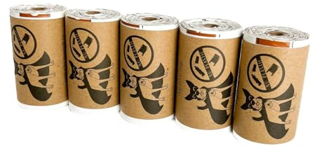 Hundekotbeutel, biologisch abbaubare kotbeutel für hunde (5 Rollen (75 Beutel))