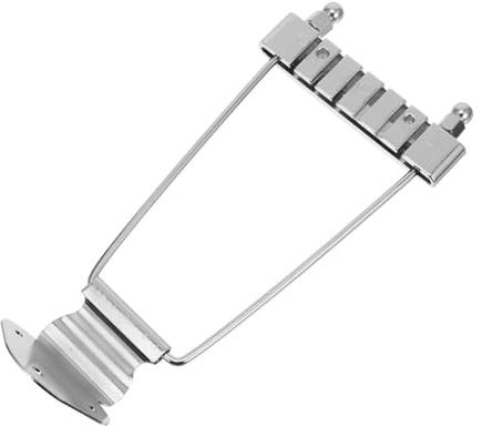 Saitenhalter für 6-saitige Gitarre aus Zinklegierung Silber | 10 Mm Saitenabstand, für Gitarre und Bass, Stabile Ausführung für Passenden Ersatz