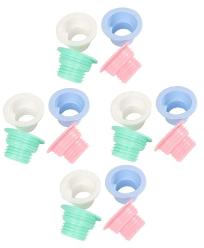 BUGUUYO 20 pièces Anneaux Étanchéité Silicone pour Siphon Bouchons pour Bonde Lavabo et Évacuation Salle de Bain Joints Pratiques pour Machine à Laver et Canalisations Couleur Aléatoire