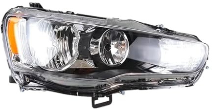 Rugnipw Fanale Proiettore Per Mitsubishi Per Lancer Per Evo 10 2007-2019 Lampada Di Segnalazione Per Fari Allo Xeno HID Con Guida A Sinistra Senza Ballast(Halogen Right)