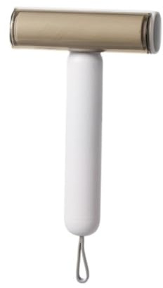 Lawnoval 3-in-1 Pet Grooming Brush for Deshedding Dematting and Lint Rolling, Compatible with Sticky Hair Remover, White