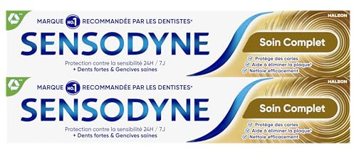 SENSODYNE Dentifrice Soin Complet Triple Action, Lot de 2x75ml