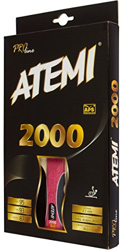 Atemi Tischtennisschläger Pro Line 2000, hervorragende Kontrolle und Leistung, für Tischtennisschläger, ITTF-Zertifiziert, konkav