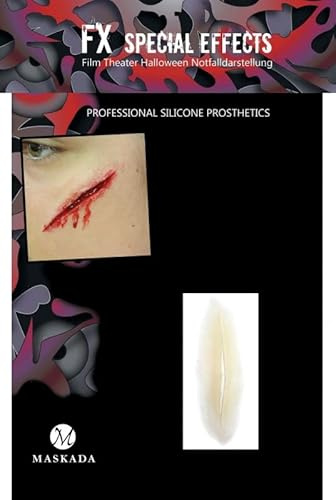 Maskada SFX Make up Schnittwunde Wunden schminken Halloween Silikon Teil E13