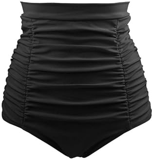 Laorchid retro dam dam hög midja bikini byxor shorts mage way, svart, 38