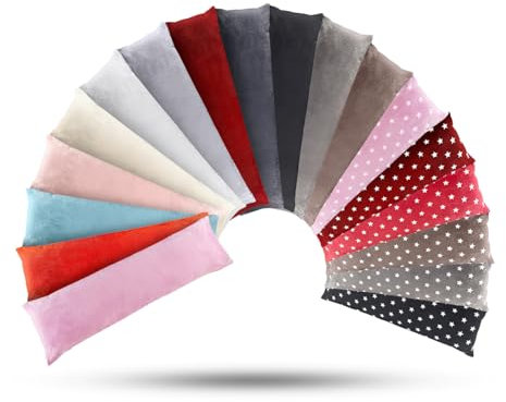 MALIKA Nicky-Teddy Cashmere Touch Coral Fleece Kissenbezug Kissenhülle Seitenschläfer Stillkissen 40x145, Designe:ROSA