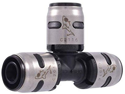 SharkBite 1/2 Inch EvoPEX Tee, Pack of 3, Push to Connect Plumbing Fitting, PEX, K362Z3