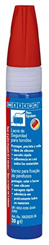 WEICON Lacre de Seguridad 30 g rojo, barniz de sellado para tornillos