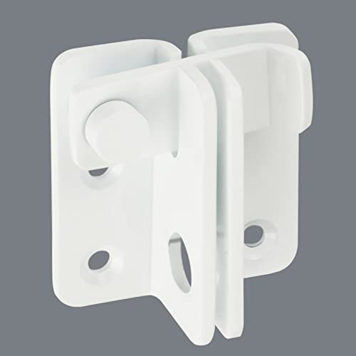 SAYAYO Türriegel Edelstahl Riegelschloss Klein Schlossriegel Abschließbar mit Vorhängeschloss Loch Riegel Weiß für Tor, Fenster, Zaun, Nach Links öffnen, EMS3001-W