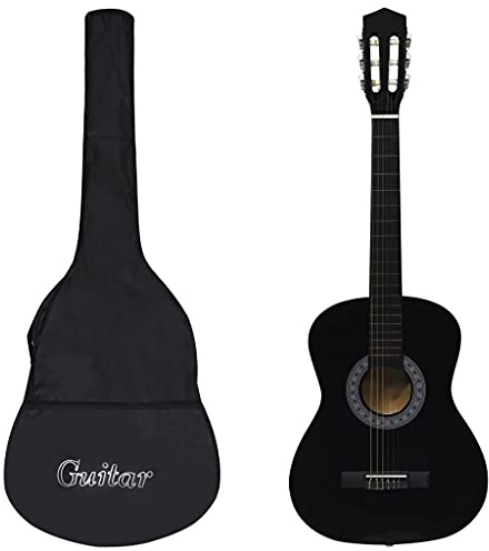 8-tlg. Konzertgitarre 3/4 Starter-set Akustische Klassikgitarren Akustikgitarre Westerngitarre Akustikgitarren für Erwachsene Kinder Anfänger, 36 Schwarz